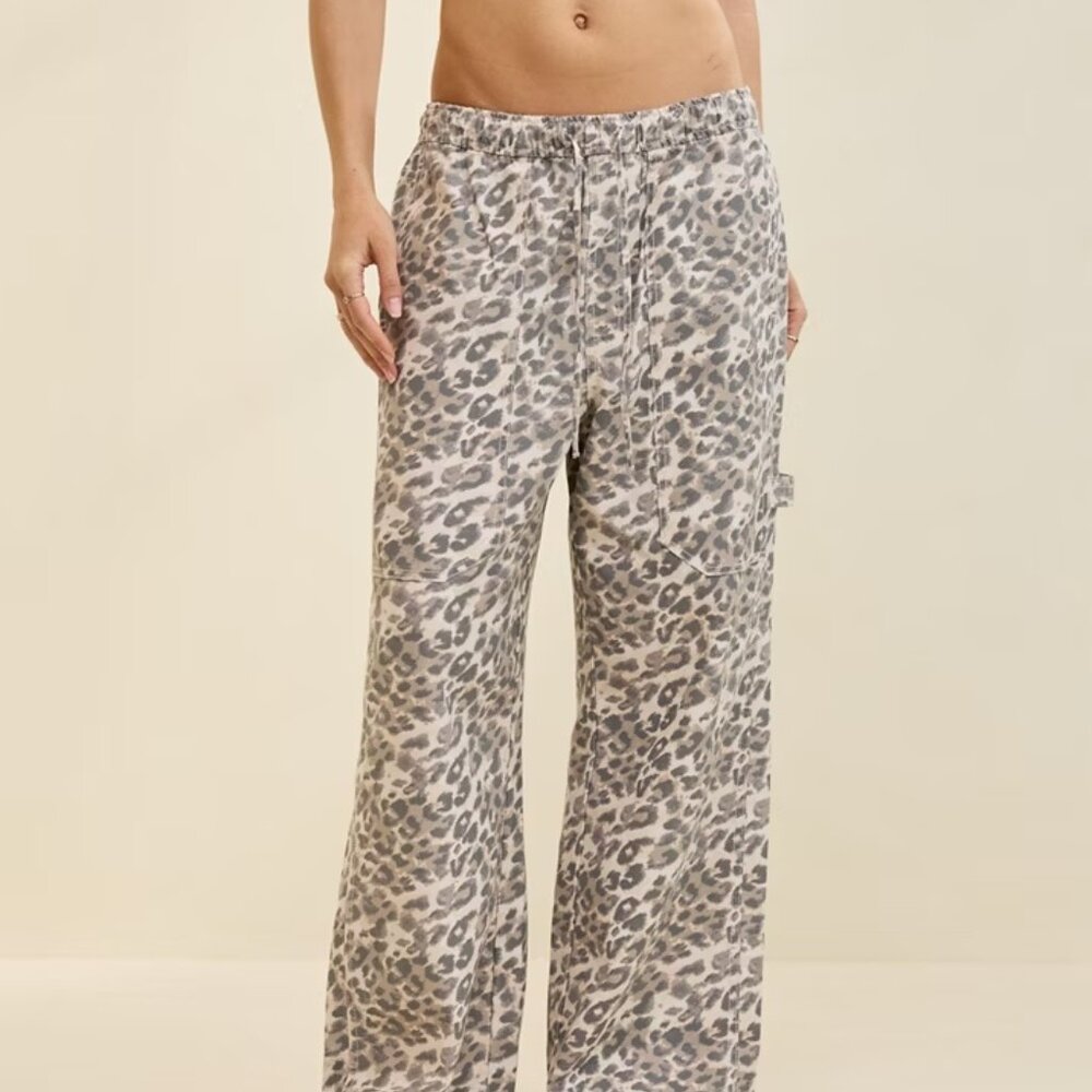 NWT - Aerie Gray Patterned Lounge Pants - Aerie Workwear Pant